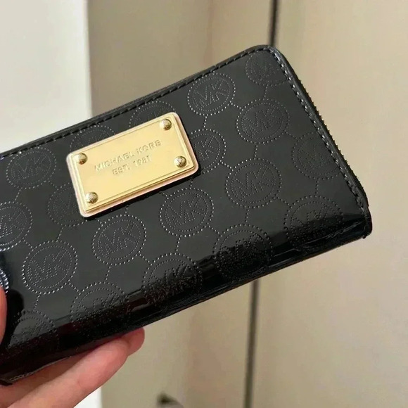 Michael Kors Black Wristlet with Gold Accents - Picture 6 of 14